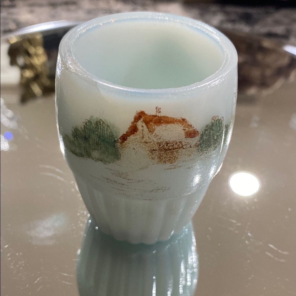 Antique EAPG 1890’s-1900’s Authentic Milk Glass Toothpick Holder!